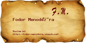 Fodor Menodóra névjegykártya
