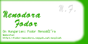 menodora fodor business card